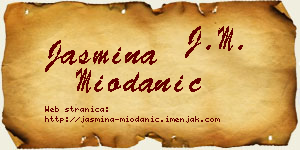 Jasmina Miodanić vizit kartica